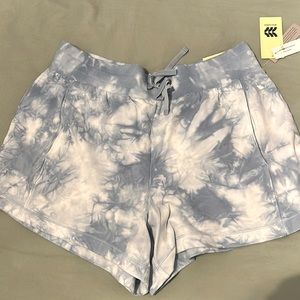 NWT blue tie dye terry shorts